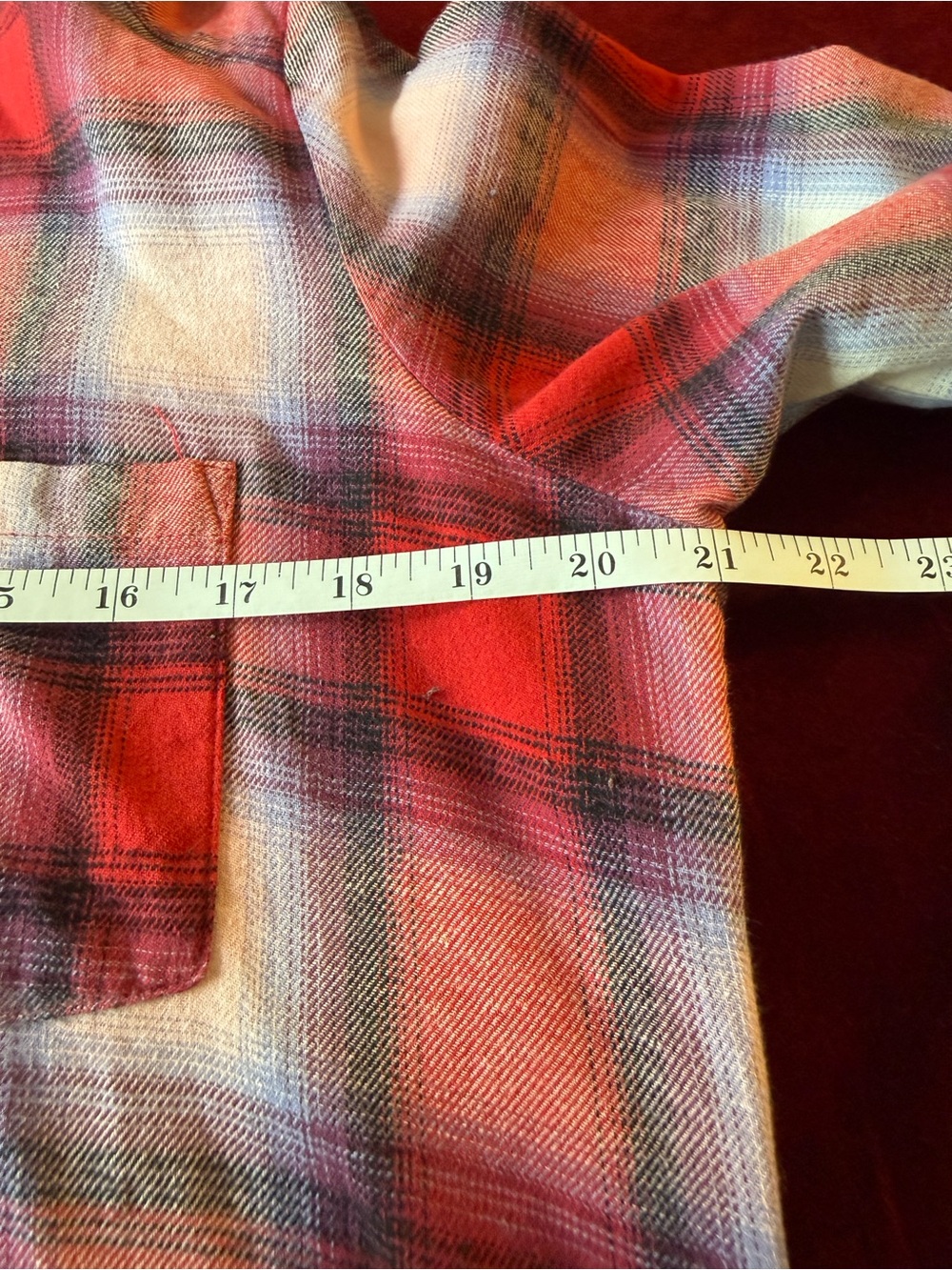 Soft Surroundings Red Plaid Button-Down women Shirt size L - Picture 4 of 7